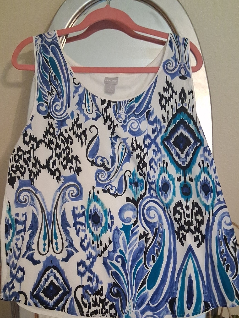 Sleeveless Blue Print Tank Top - Chico's